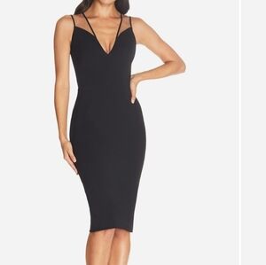 Dress the Population Black and Tan Backless Dress